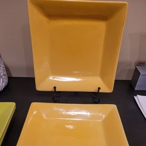Pier 1 square salad/dessert plates 8". Set of 2.